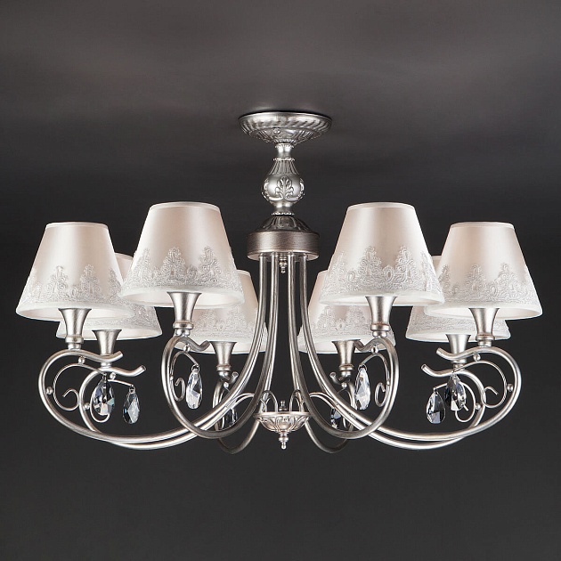 Подвесная люстра Eurosvet 60069/8 серебро изображение 3 Подвесная люстра Eurosvet 60069/8 серебро Фото № 3