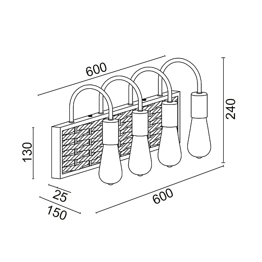 Бра Vele Luce Tower VL6362W04 Фото № 4