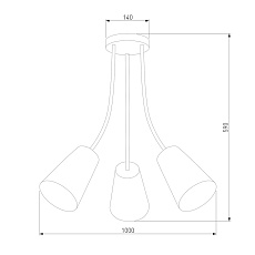 Потолочная люстра TK Lighting 1711 Wire Kids 2