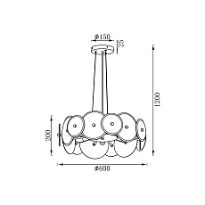 Подвесной светильник Vele Luce Siena VL3223P07 3