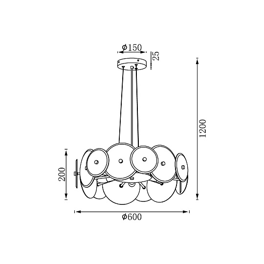 Подвесной светильник Vele Luce Siena VL3223P07 Фото № 4