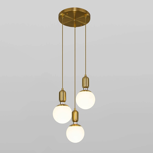 Подвесной светильник Eurosvet 50151/3 латунь изображение Подвесной светильник Eurosvet 50151/3 латунь Фото №