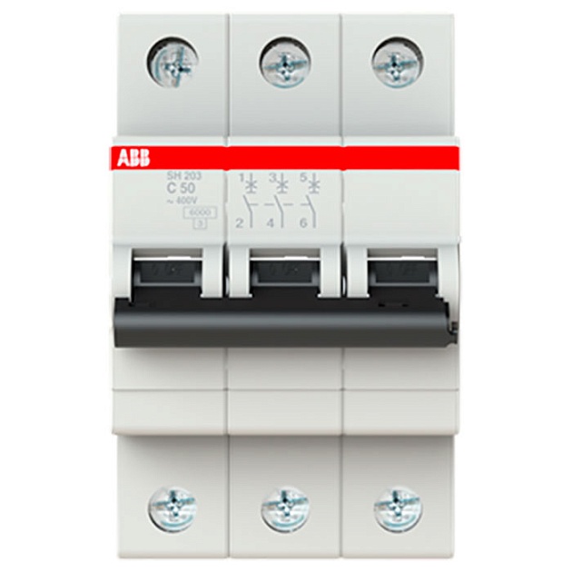 Автоматический выключатель 3-полюсной SH203 C50 2CDS213001R0504 изображение Автоматический выключатель 3-полюсной SH203 C50 2CDS213001R0504 Фото №