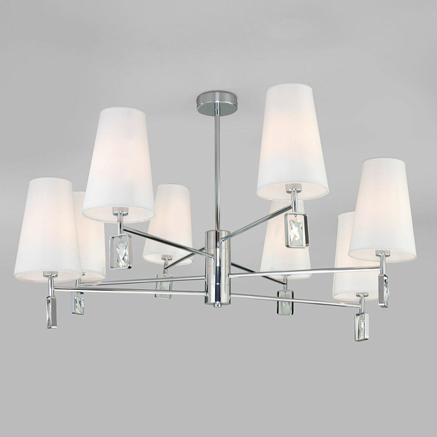 Подвесная люстра Eurosvet Milazzo 60137/8 хром изображение 5 Подвесная люстра Eurosvet Milazzo 60137/8 хром Фото № 5