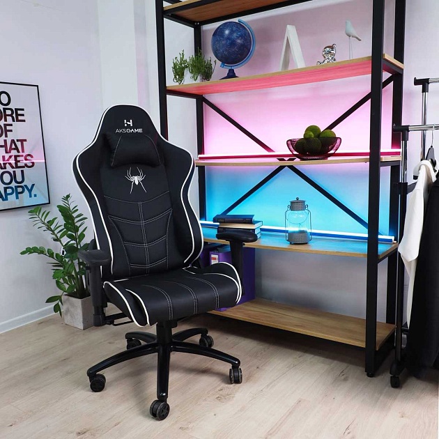 Игровое кресло AksHome Spiderman черный, экокожа 80352 изображение 14 Игровое кресло AksHome Spiderman черный, экокожа 80352 Фото № 14