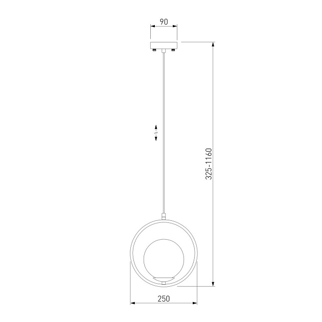 Подвесной светильник Eurosvet Ringo 50089/1 хром изображение 2 Подвесной светильник Eurosvet Ringo 50089/1 хром Фото № 2