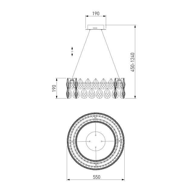Подвесной светодиодный светильник Bogates Marvel 90371/1 Strotskis Фото № 2