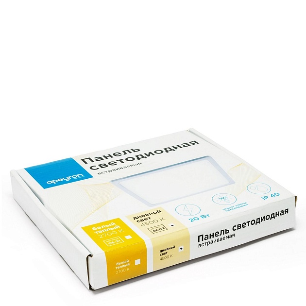 Встраиваемая светодиодная панель Apeyron 06-32 изображение 4 Встраиваемая светодиодная панель Apeyron 06-32 Фото № 4