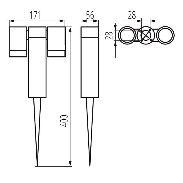 Грунтовый светильник Kanlux USTI SP 2X7 GR 36560 Фото № 3