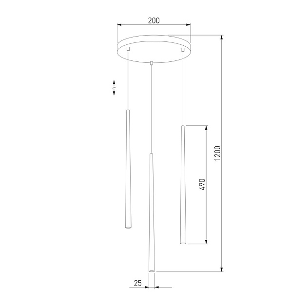 Подвесная люстра TK Lighting 6413 Piano Black Фото № 2