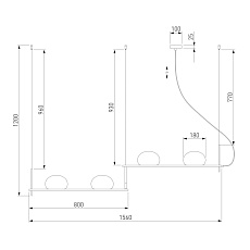 Подвесной светильник Eurosvet Stair 70145/4 белый 1