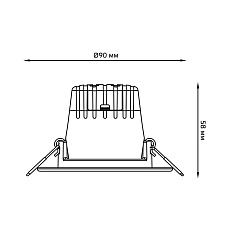 Встраиваемый светодиодный светильник Gauss 946411107 2