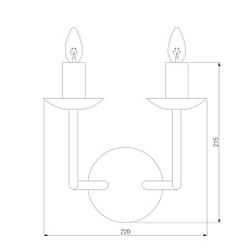 Бра Eurosvet Cariso 60150/2 хром 2