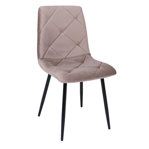 Кухонный стул AksHome Gill бежевый велюр/черный 94145 изображение Кухонный стул AksHome Gill бежевый велюр/черный 94145 Фото №