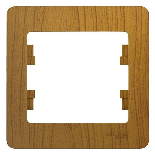 Рамка 1-постовая Schneider Electric Glossa дуб GSL000501 Фото № 