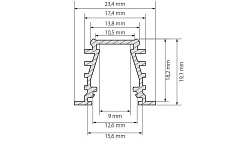 Профиль Arlight TOP-DEEP-F-2000 ANOD (K13,P15) 016971 1