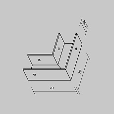 Коннектор L-образный Maytoni Elasity IP O-TR001-AC90 1