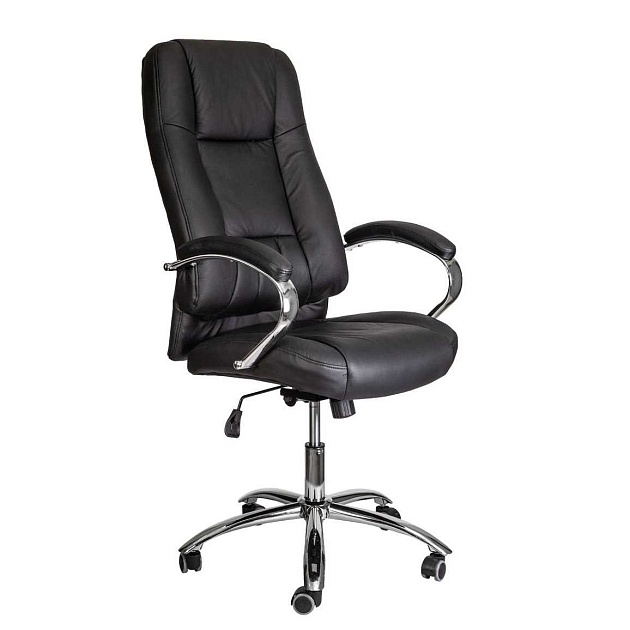 Кресло руководителя AksHome King чёрный, натуральная кожа 64406 изображение Кресло руководителя AksHome King чёрный, натуральная кожа 64406 Фото №