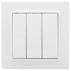 Минск Выключатель 3-клавишный СП,10А, белый EKF Basic ERV10-024-10