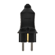 Вилка прямая влагозащищенная 2P+PE 230V, 16 А, IP44 каучук PROconnect 111-001-4 2