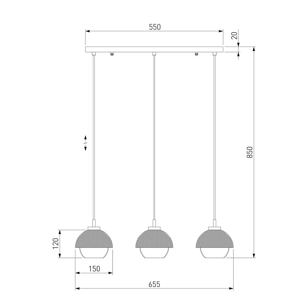 Подвесной светильник Eurosvet 50106/3 античная бронза/черный изображение 2 Подвесной светильник Eurosvet 50106/3 античная бронза/черный Фото № 2