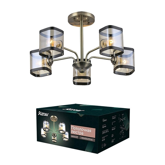 Потолочная люстра Ritter Torino 52552 3 изображение 2 Потолочная люстра Ritter Torino 52552 3 Фото № 2
