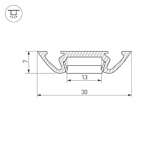 Профиль Arlight PHS-A-2000 ANOD 013215 1