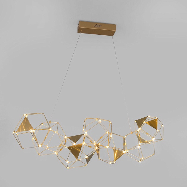 Подвесной светодиодный светильник Eurosvet Uma 90368/7 медь изображение Подвесной светодиодный светильник Eurosvet Uma 90368/7 медь Фото №