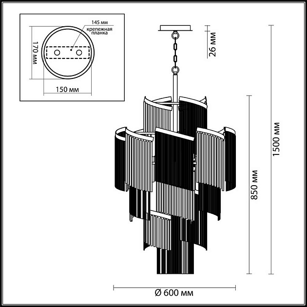 Подвесная люстра Odeon Light Hall Graza 4630/11 Фото № 5