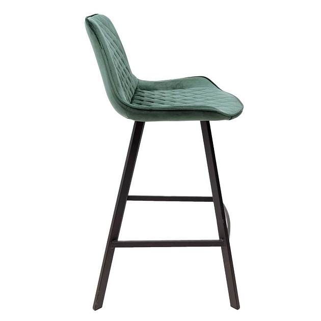 Барный стул AksHome Leros темно-зеленый, велюр 81475 Фото № 3