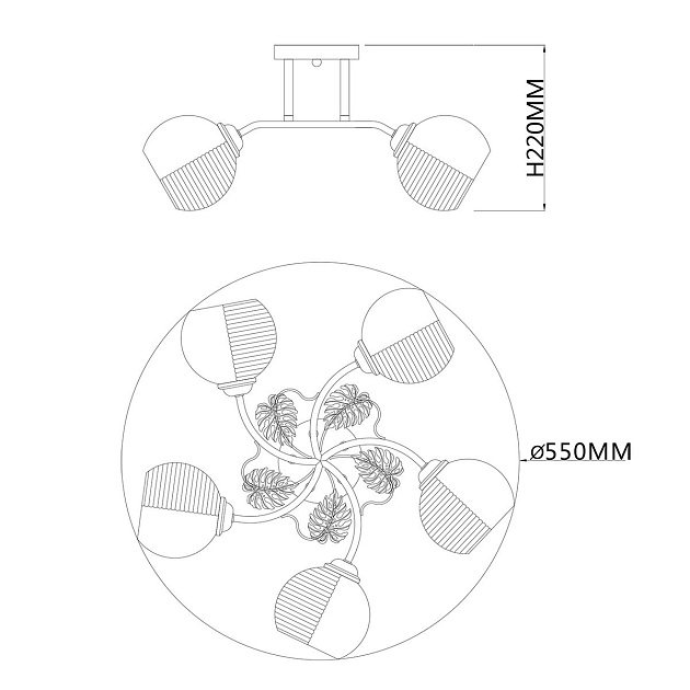 Потолочная люстра Escada Kalina 1119/5PL Фото № 2