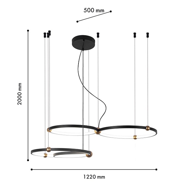 Подвесной светодиодный светильник Favourite Tornado 4569-4P изображение 2 Подвесной светодиодный светильник Favourite Tornado 4569-4P Фото № 2