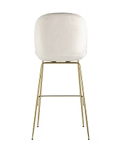 Барный стул Stool Group Турин со спинкой велюр бежевый золотые ножки 8329C VELVET BEIGE 3