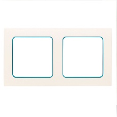 Стокгольм Рамка 2-местная белая с линией цвета синий EKF PROxima EXM-G-305-30