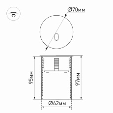 Уличный светодиодный светильник Arlight LT-Gap-R70-3W Warm3000 031166 1