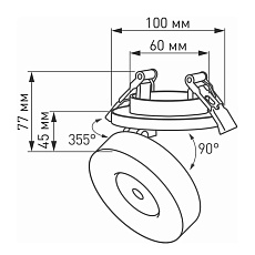 Встраиваемый светодиодный спот Arlight LGD-Mona-Built-R100-12W Warm3000 025450 3