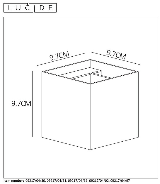 Настенный светильник Lucide Xio 09217/04/02 Фото № 4