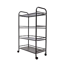 Полка AksHome тележка Rada на колесах, черный, сталь с порошковым покрытием 82274