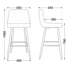 Барный стул AksHome Stella зеленый, велюр 75811 1