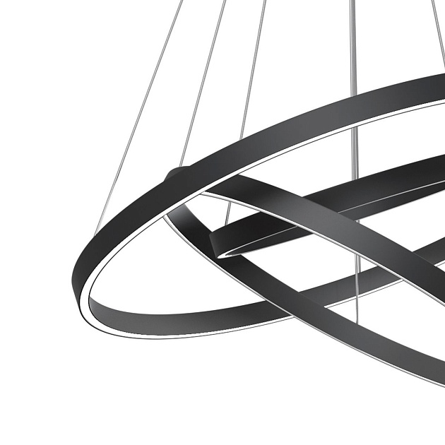 Подвесной светодиодный светильник Maytoni Rim MOD058PL-L100BK изображение 3 Подвесной светодиодный светильник Maytoni Rim MOD058PL-L100BK Фото № 3