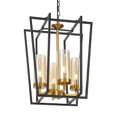 Подвесная люстра Lumina Deco Afres LDP 1246-4 BK+MD 4