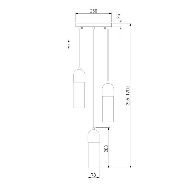 Подвесная люстра Eurosvet Airon 50180/3 янтарный Фото № 2