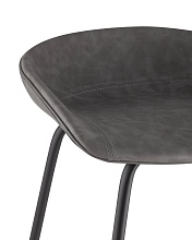 Барный стул Stool Group Турин серая экокожа черные ножки 8319TB GREY 4