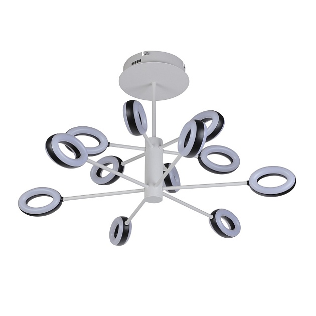 Подвесная светодиодная люстра Gerhort G61314/12WT BK изображение Подвесная светодиодная люстра Gerhort G61314/12WT BK Фото №