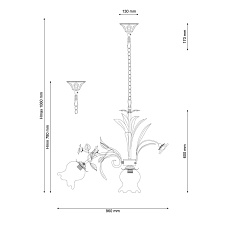 Подвесная люстра Lucia Tucci Fiori Di Rose 184.8.1 1