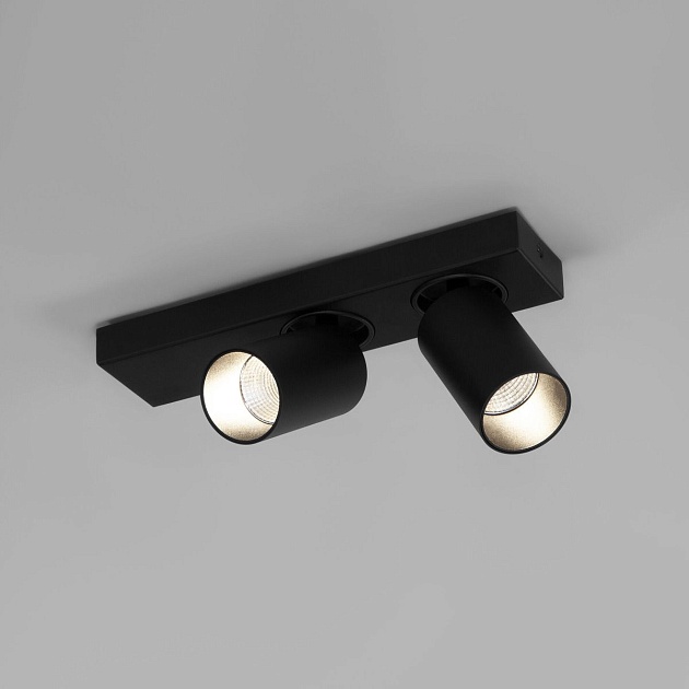 Светодиодный спот Eurosvet Flank 20139/2 Led черный изображение 5 Светодиодный спот Eurosvet Flank 20139/2 Led черный Фото № 5