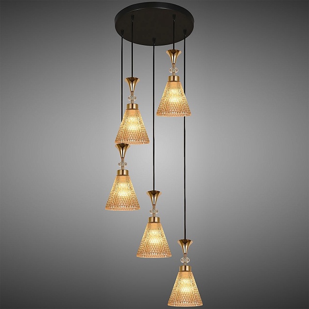 Подвесная люстра Reluce 02005-0.9-05 Amber Фото № 3