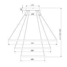 Подвесной светодиодный светильник Eurosvet Collars 90264/3 белый 2