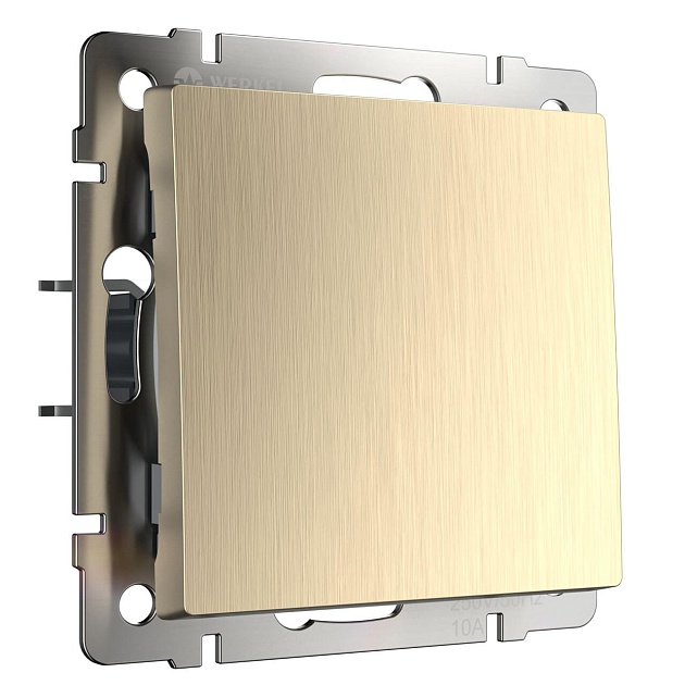 Выключатель одноклавишный проходной Werkel шампань рифленый W1112010 4690389160066 Фото № 