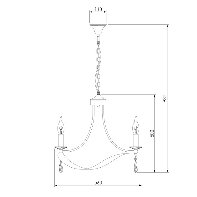 Подвесная люстра Eurosvet 60064/5 хром изображение 2 Подвесная люстра Eurosvet 60064/5 хром Фото № 2